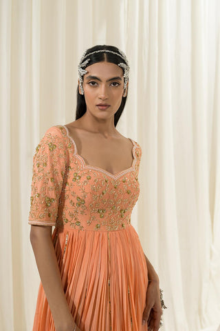 Peach Anarkali Set