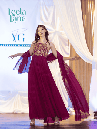 Women in ethinc traditional statemnt chic anarkali dress