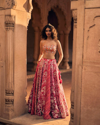 Indian designer lehenga a perfect look for wedding ceremony, cocktail party or Sangeet or events. 